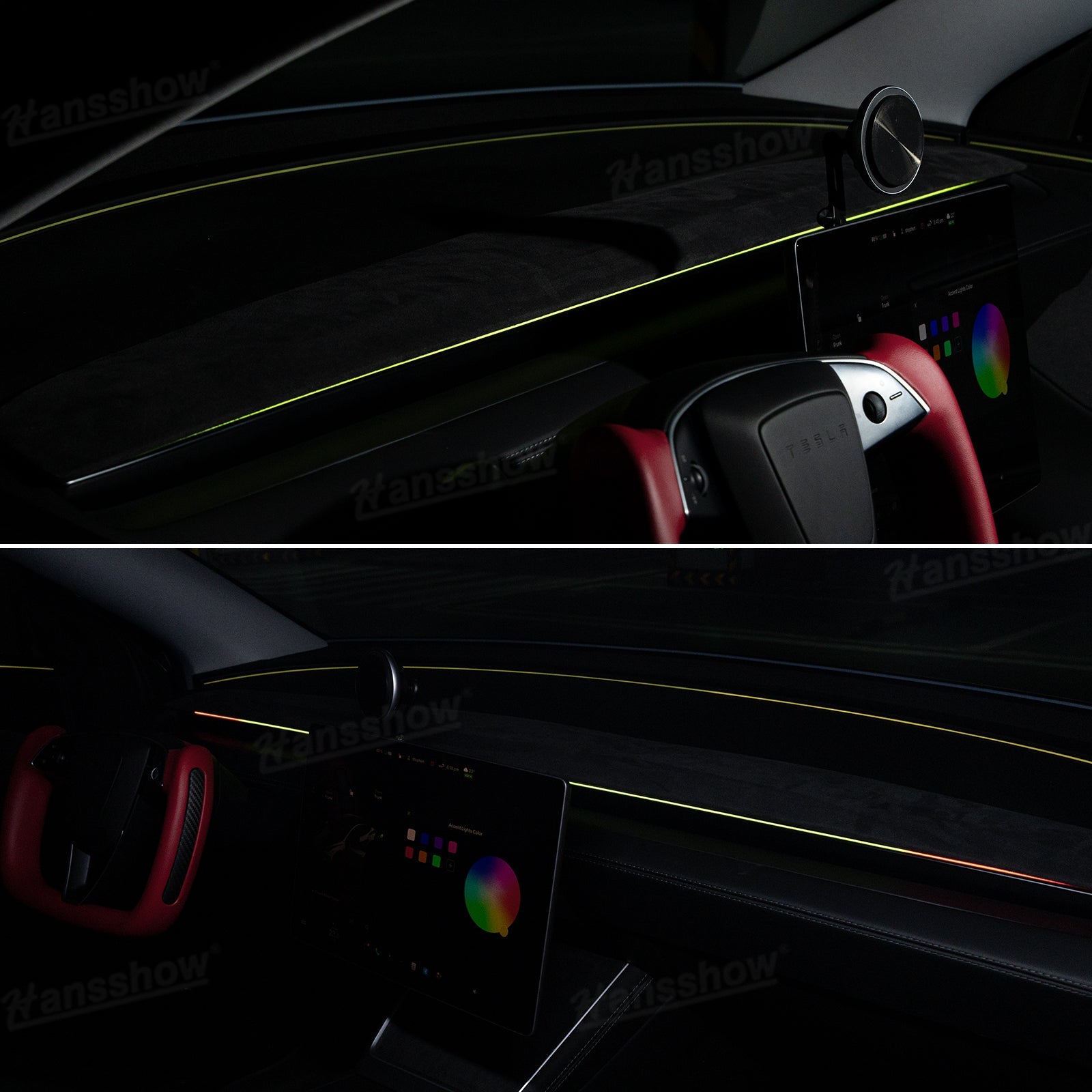 Streamer Ambient Light for Tesla Model Y & 3 LED technology