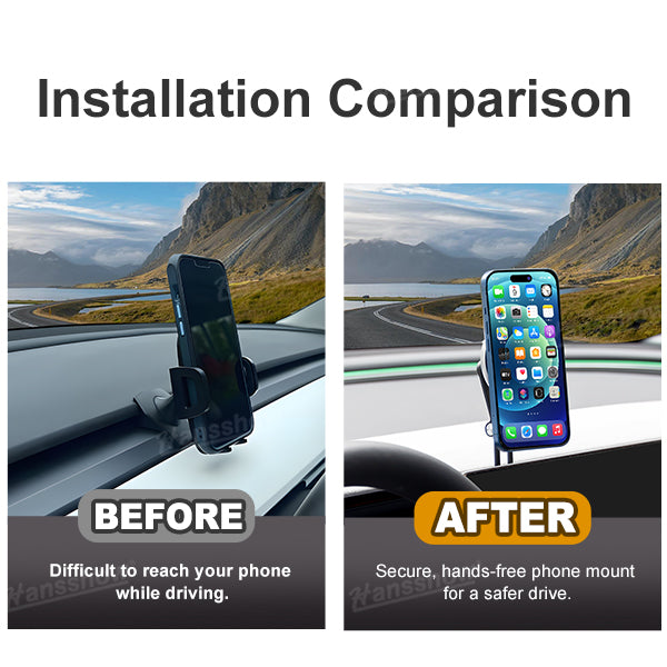 Tesla Phone Mount Magnetic Car Phone Holder side view