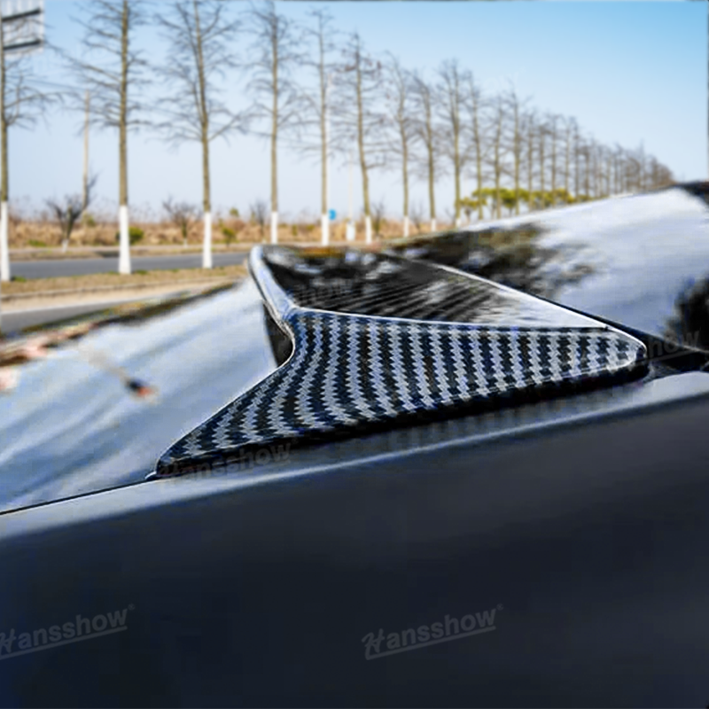 Tesla Model Y Real Carbon Fiber Roof Spoiler close-up