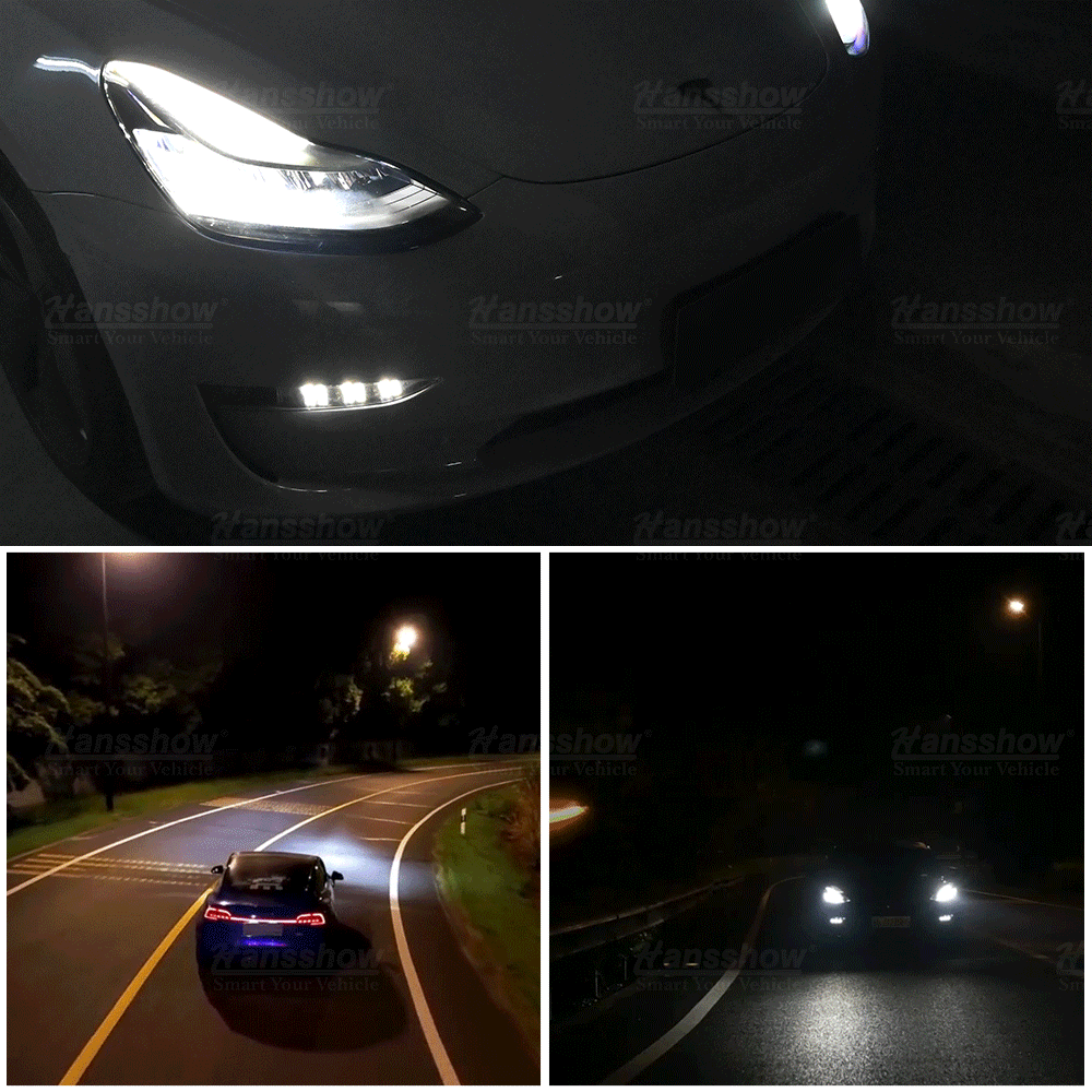 Model Y/3 Front Fog Light LED with Turn Assist - close-up of LED