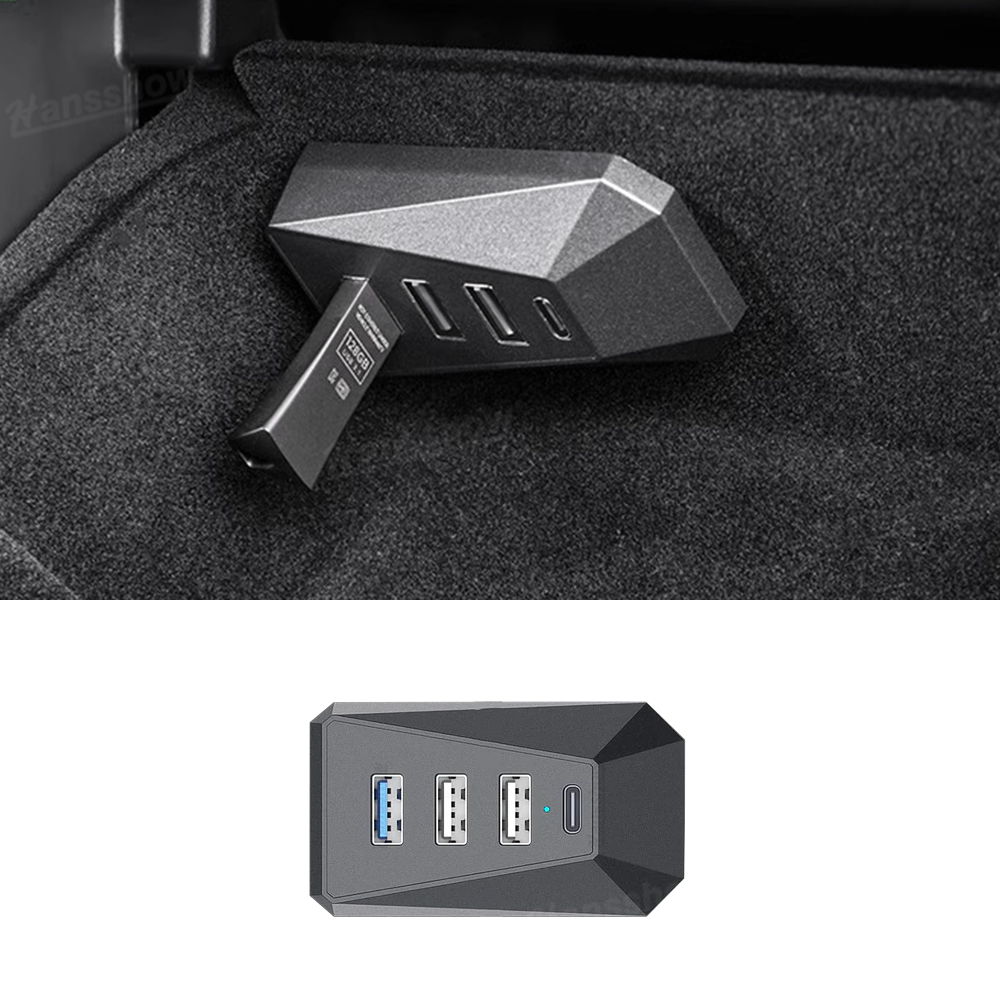 Glove Box USB Hub Model 3 Highland/Model Y Juniper front view
