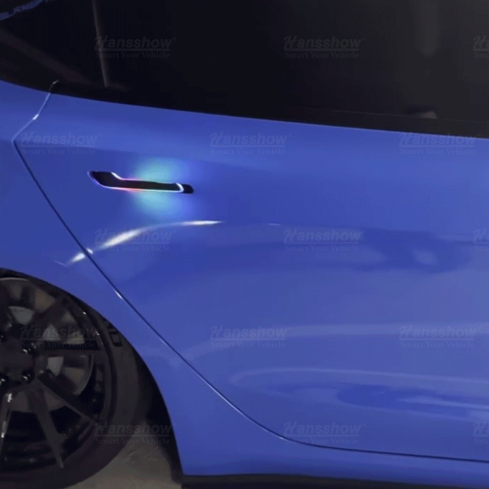 Model 3/Y Colorful Auto 4 Doors Handles (V5 Pro/V6) for Tesla Model Y - illuminated view
