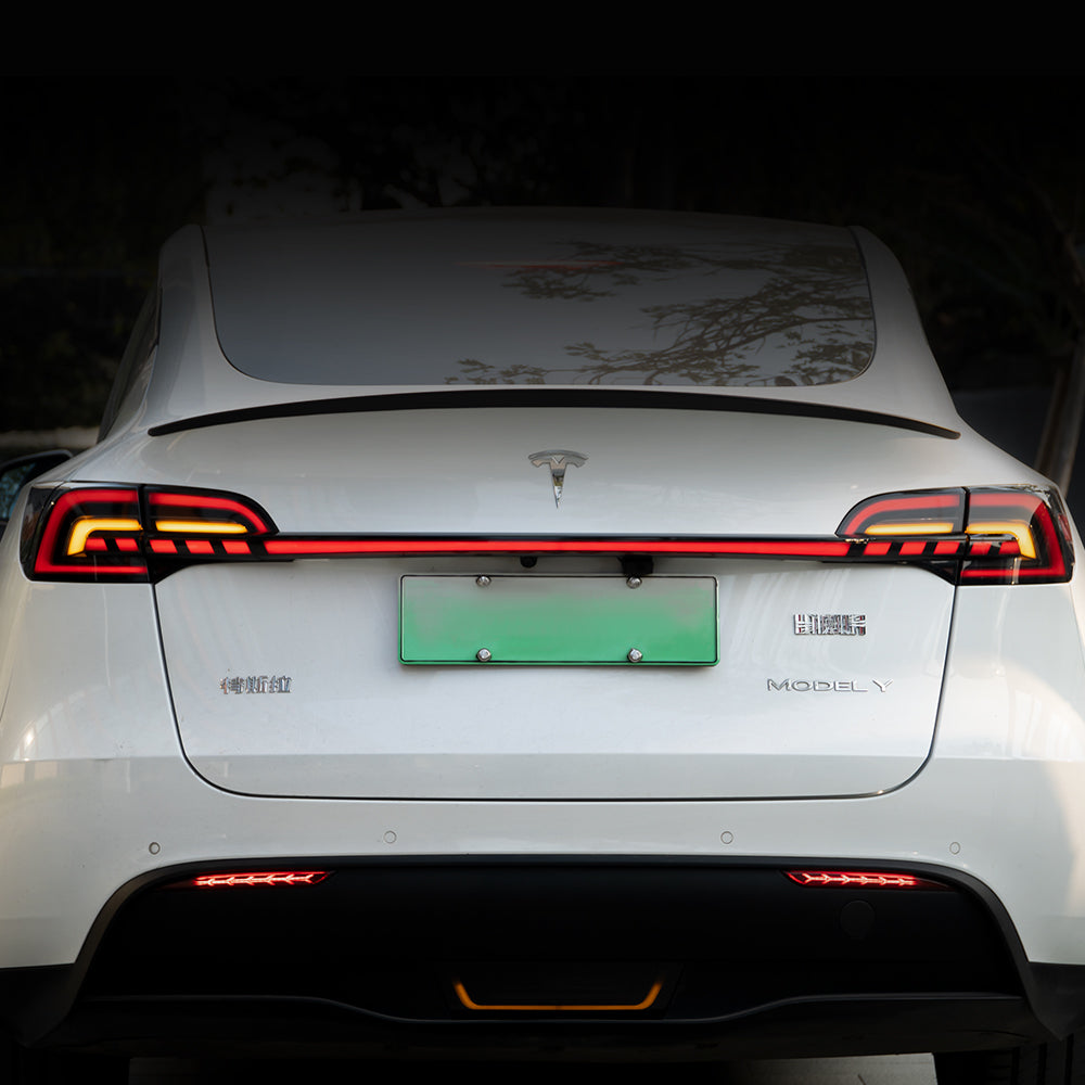 Model 3 Red Starlink Full-Width Strip Tail Light for Tesla Model Y - illuminated