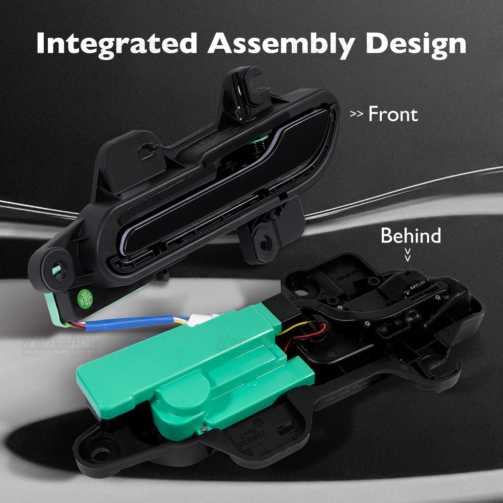 Model 3/Y Colorful Auto 4 Doors Handles (V5 Pro/V6) for Tesla Model Y - rear view