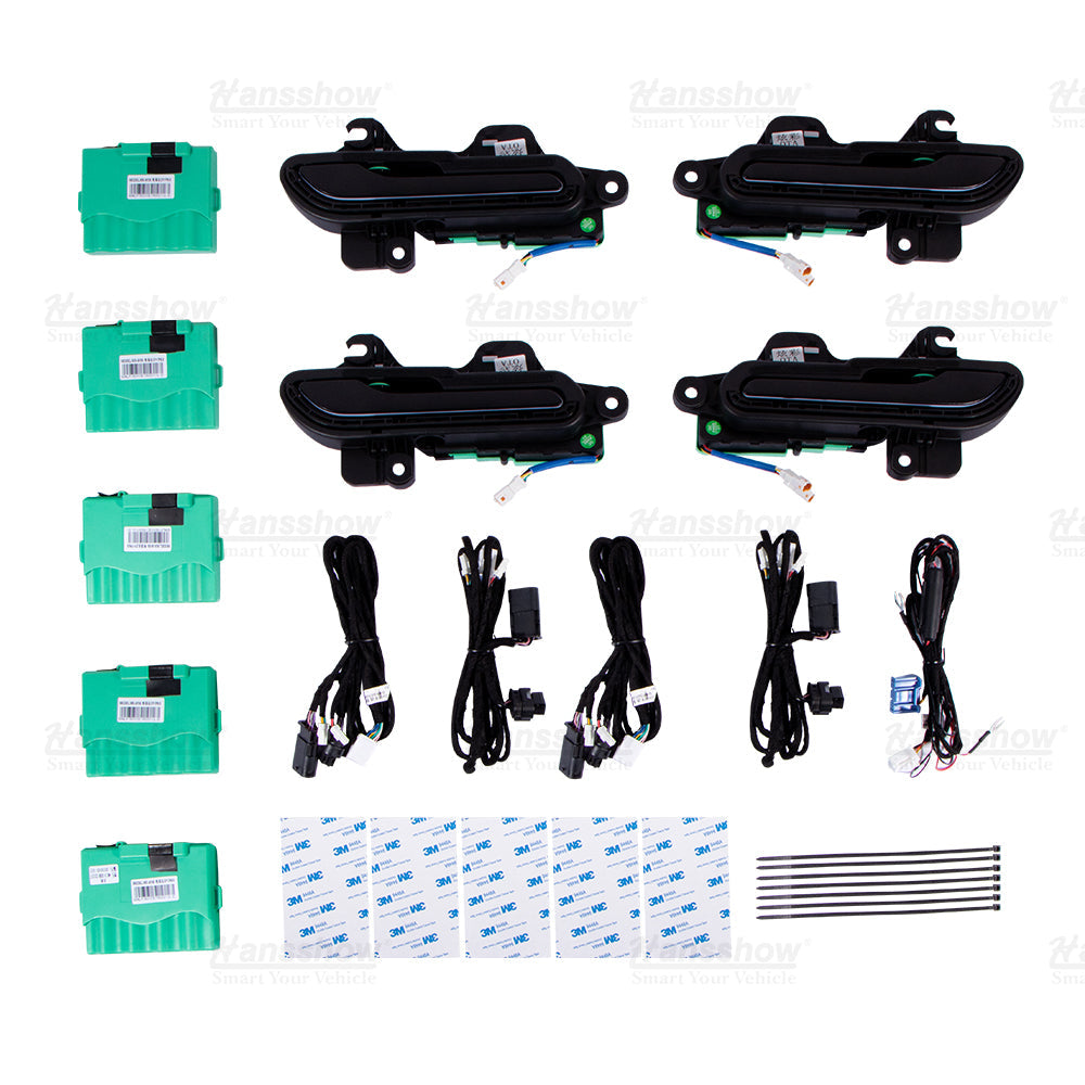 Model 3/Y Colorful Auto 4 Doors Handles (V5 Pro/V6) for Tesla Model Y - detailed view of lights