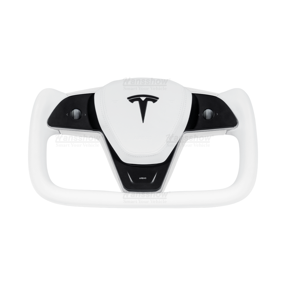 Tesla Model 3/Y Yoke Steering Wheel (Inspired by Model X/S Yoke)- Nappa...