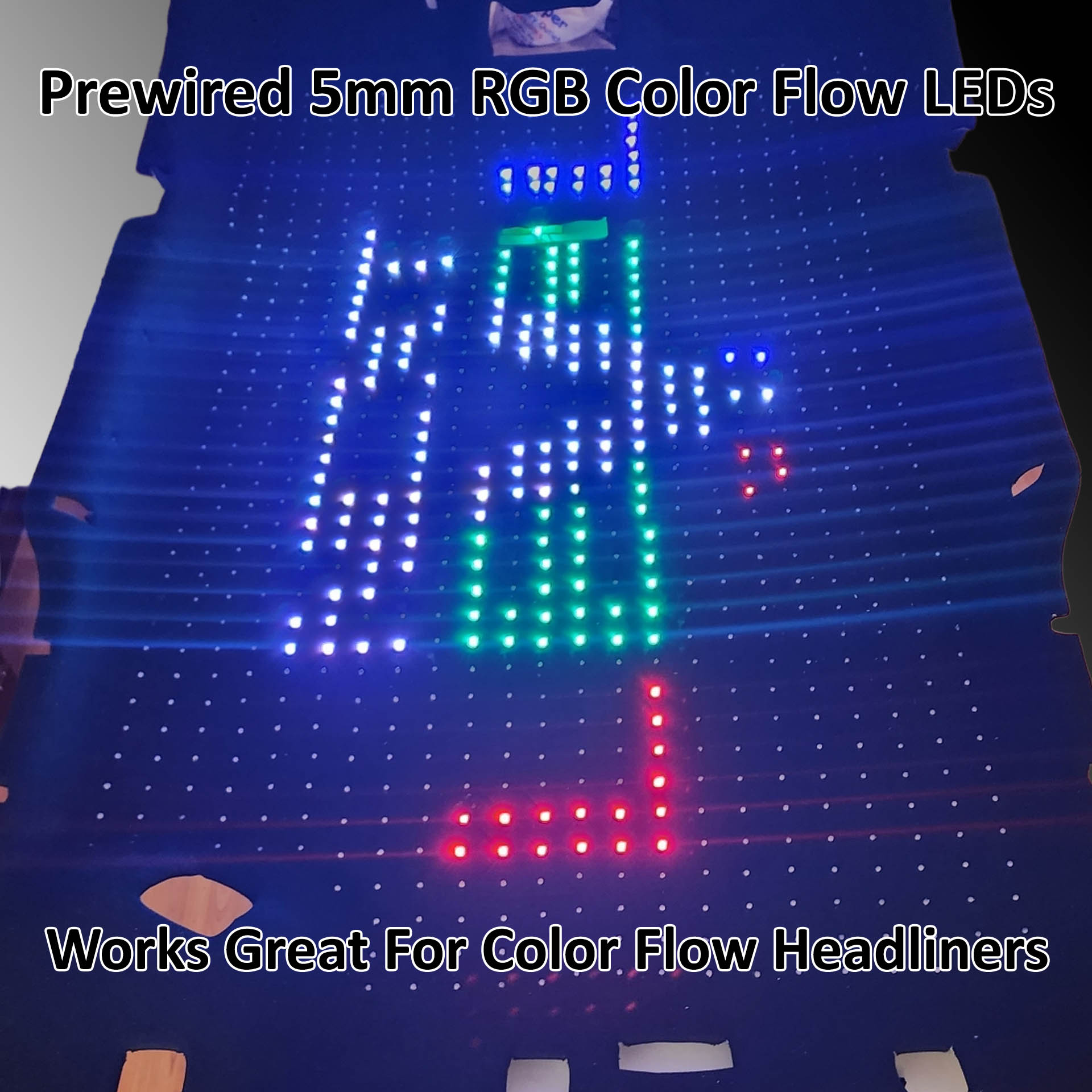 Pre-wired 5mm RGB Flow Series LEDs - Headliner LEDs