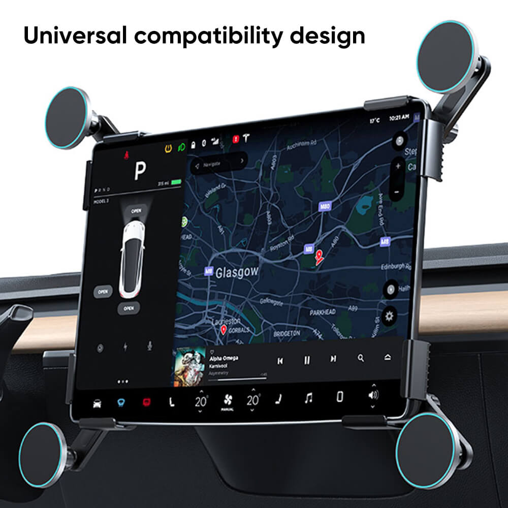 Dual 360° Rotating Magnetic Phone Holder - installed in Tesla Model Y