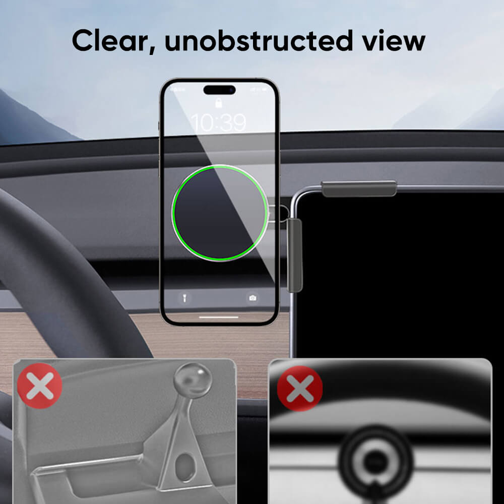Dual 360° Rotating Magnetic Phone Holder - side angle view
