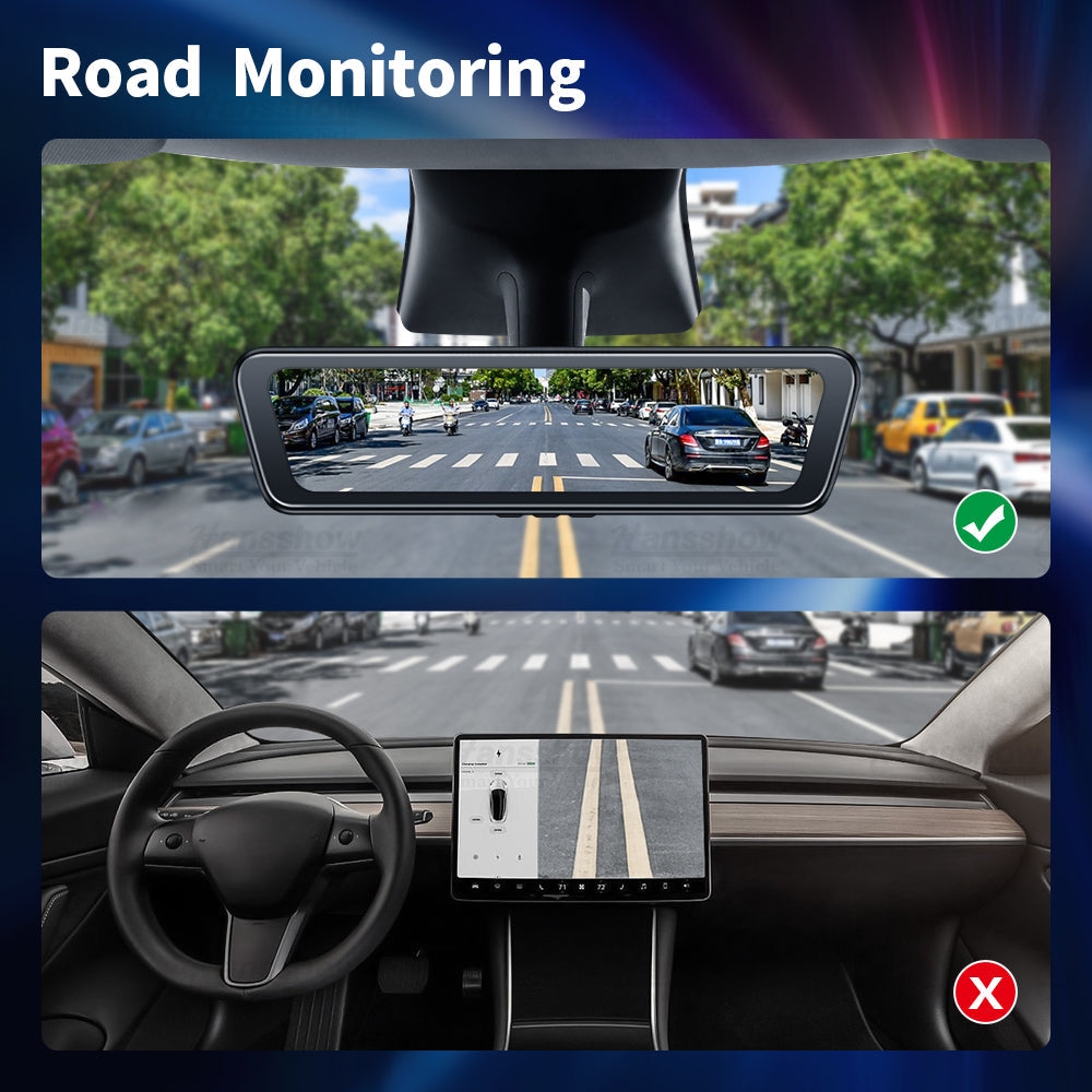 Model 3/Y/Y Juniper 8.2” Live Streaming Rear View Mirror with Chassis Camera