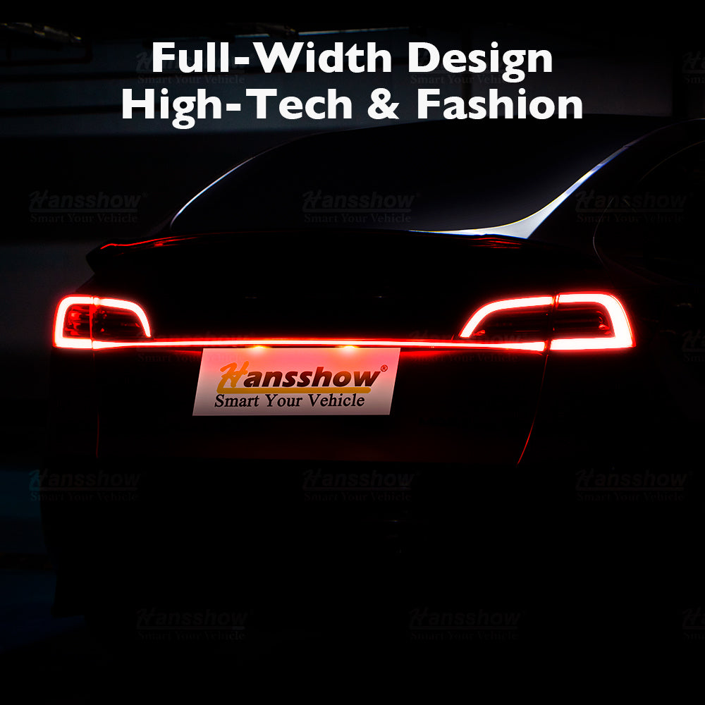 Knight Rider Full-Width Strip Tail Light for Tesla Model Y - rear view