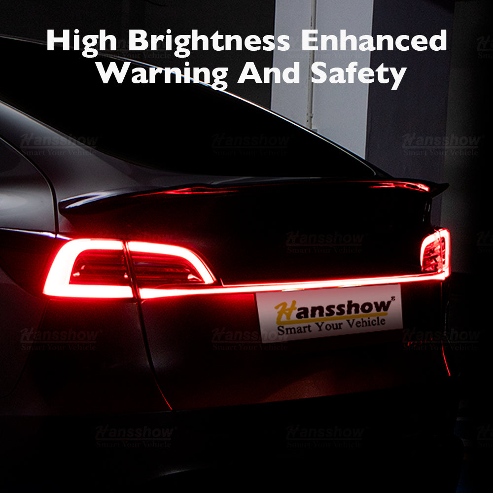 Knight Rider Full-Width Strip Tail Light for Tesla Model Y - sleek design detail