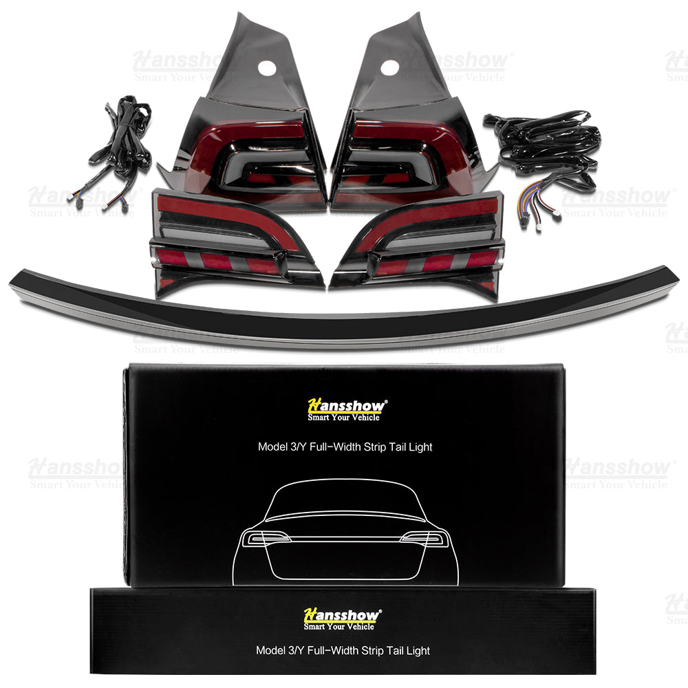 Model 3 Red Starlink Full-Width Strip Tail Light for Tesla Model Y - lifestyle shot