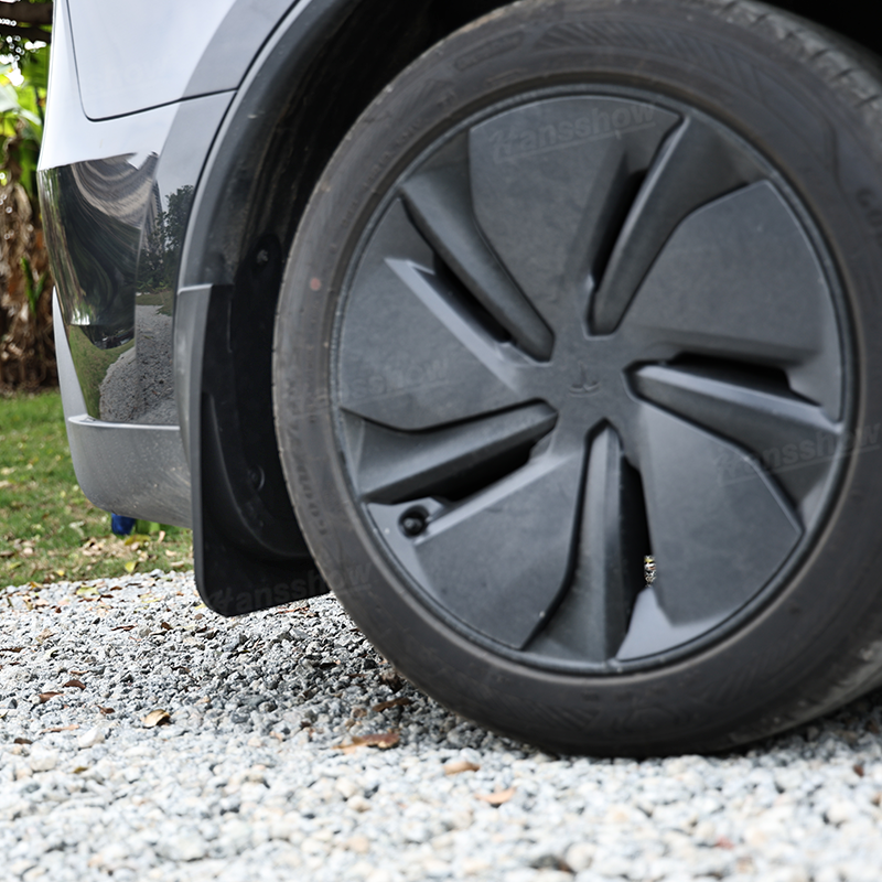 Model Y Juniper Fender Mud Flaps on road