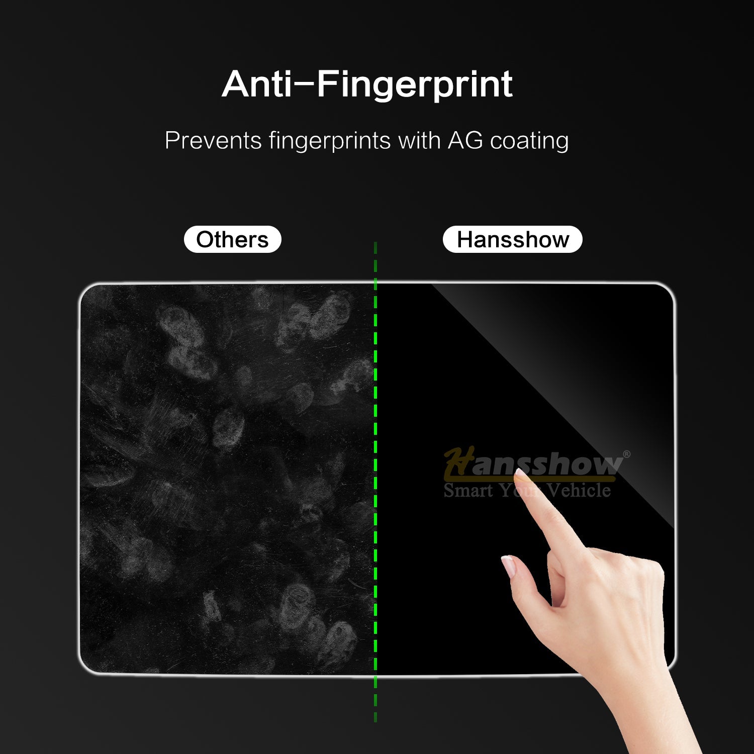 Model 3/Y Tempered Glass Screen Protector Matte close-up detail
