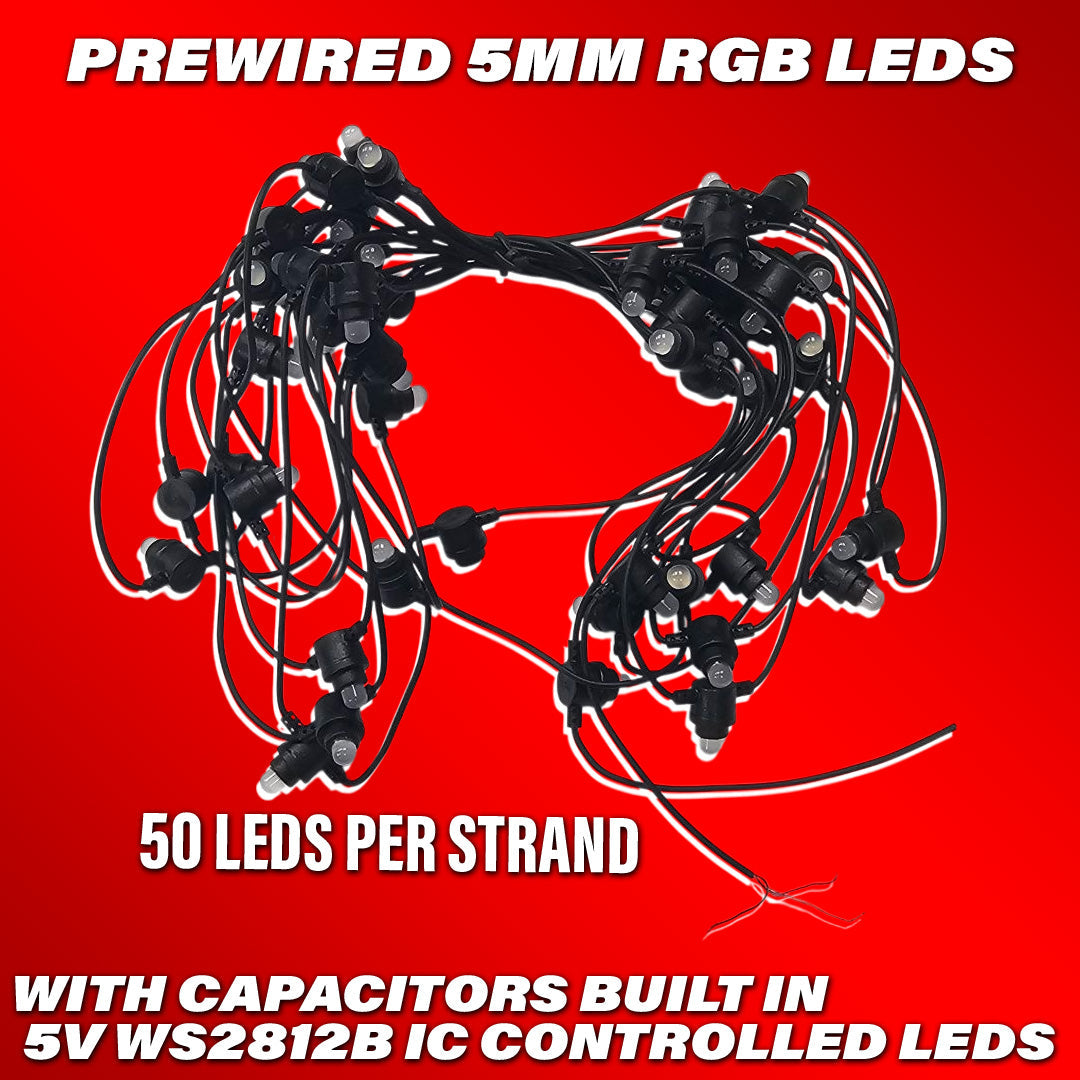 Pre-wired 5mm RGB Flow Series LEDs - Headliner LEDs