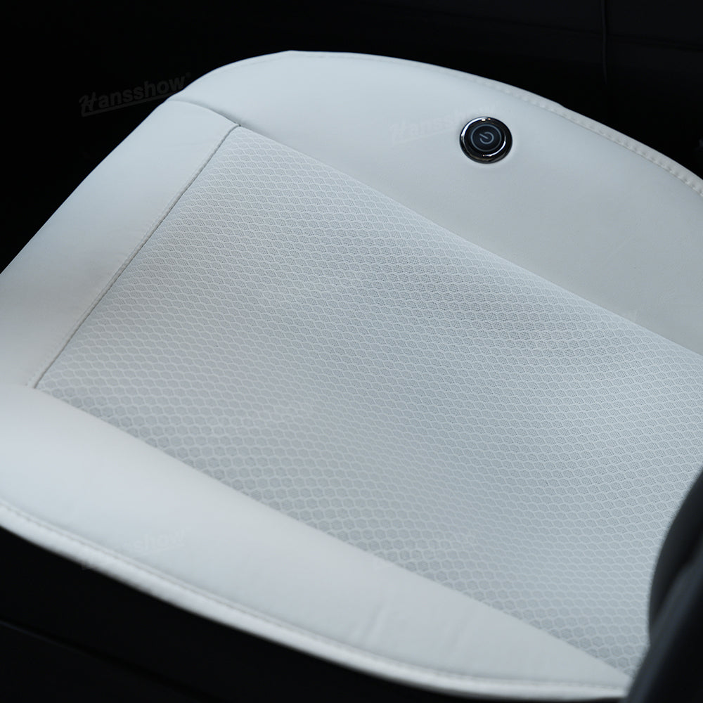 Model 3 & Y Cooling Seat Cover With Ventilated Breathable Seat Cushion - in use during summer