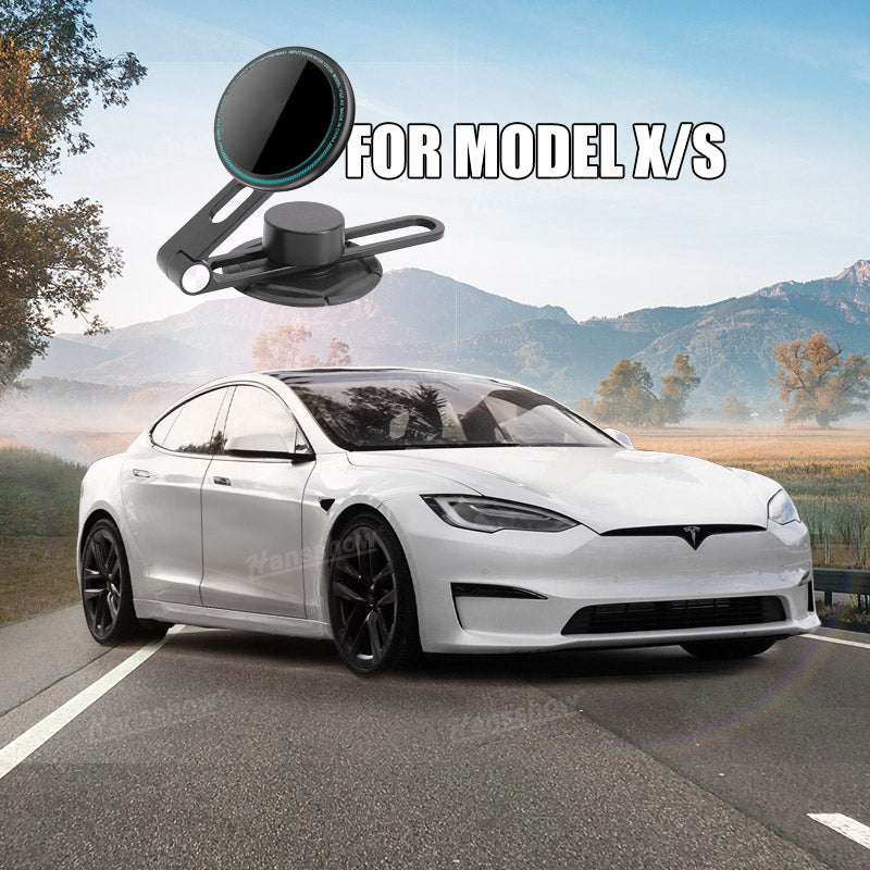 Tesla Car Rechargeable Phone Holder Mount showcasing wireless charging