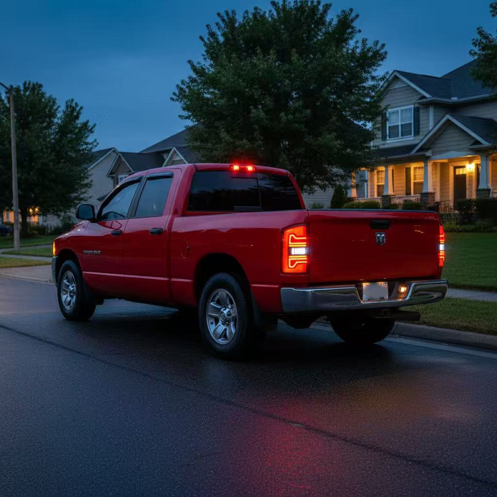 Dodge 2007 2008 Ram 1500 2500 3500 LED Smoked Tail Lights