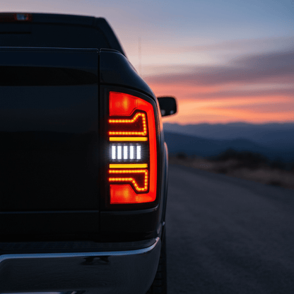 Dodge 2007 2008 Ram 1500 2500 3500 LED Smoked Tail Lights