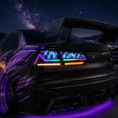 Mitsubishi Lancer 08-18 RGB Tail Lights 30 Custom Digital Patterns