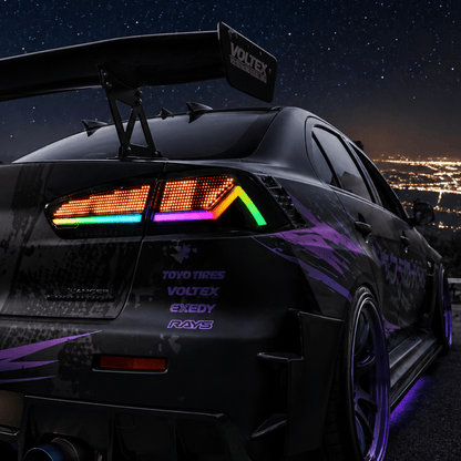 Mitsubishi Lancer 08-18 RGB Tail Lights 30 Custom Digital Patterns