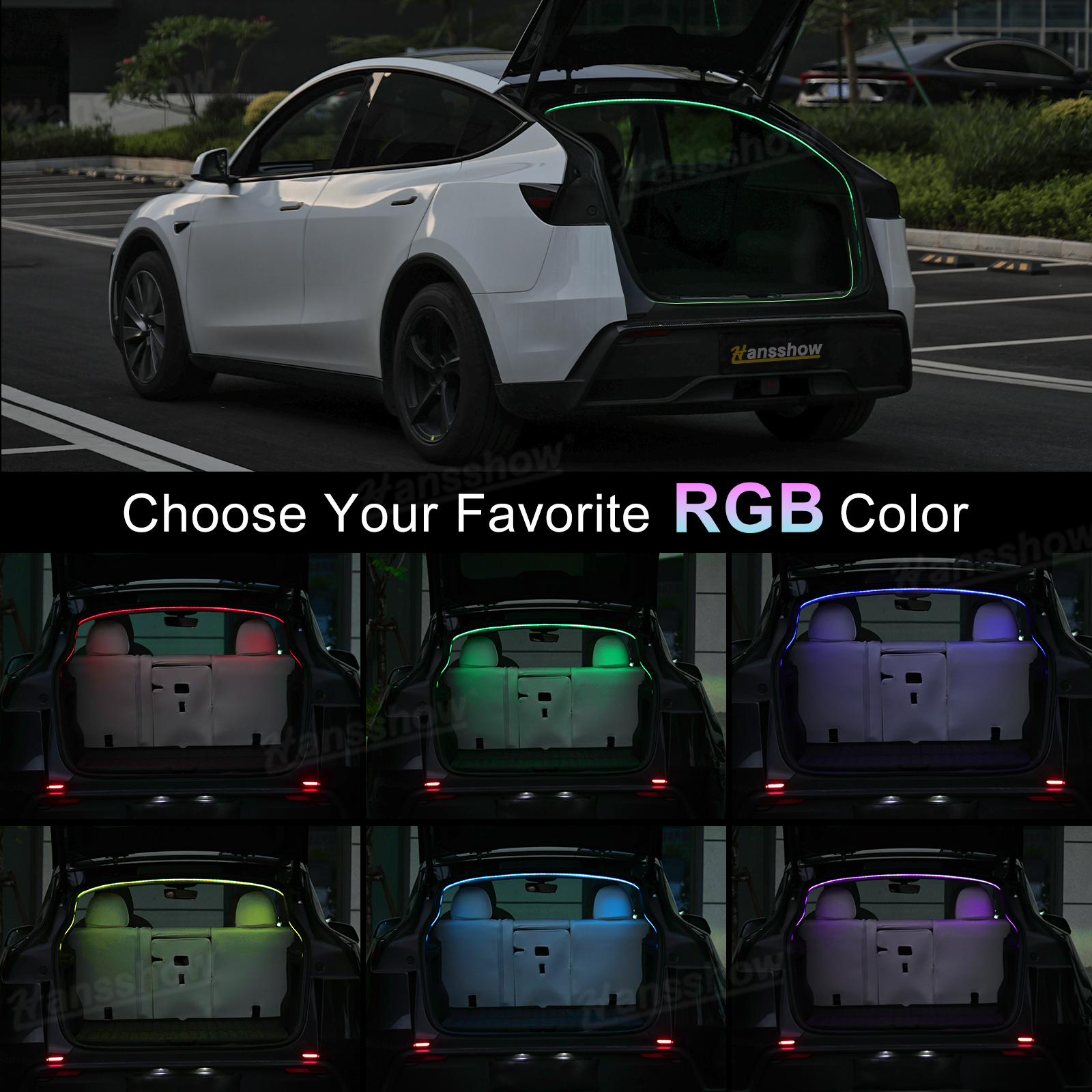 Model Y Juniper Rear Trunk Ambient Lighting RGB LED Light Strips - energy-efficient design