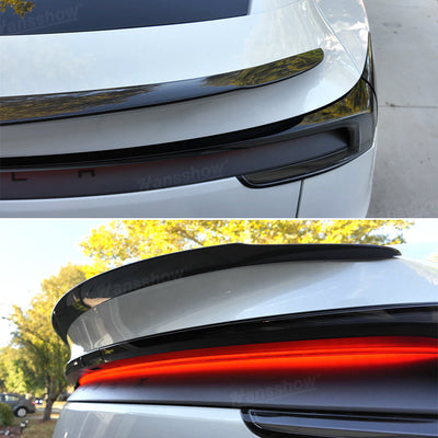 Model Y Juniper Spoiler Real Carbon Fiber Wing Rear Trunk Lip Lid - exterior view