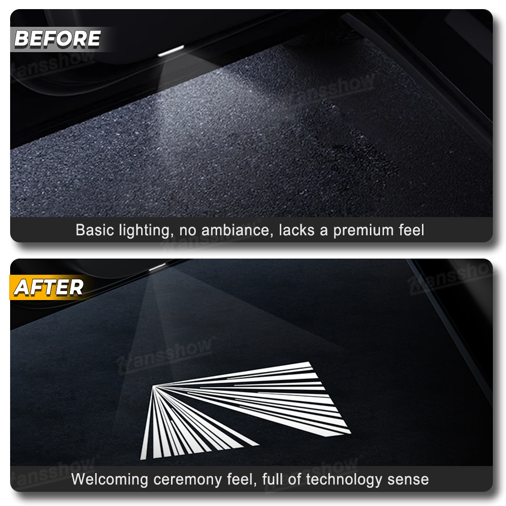 Model 3&Y Welcome Light Launch Series Door Projector Lamps for Tesla Model Y - logo projection