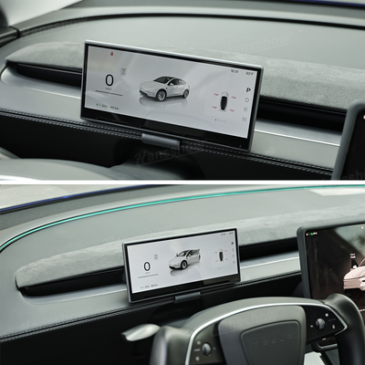 Model Y Juniper Heads Up Display F9 9 Inches Touch Screen with features highlighted