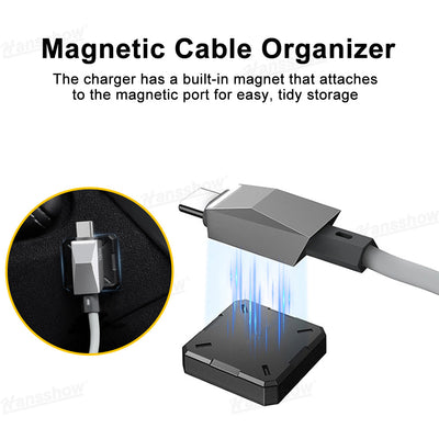 100W Fast Charging Retractable Cable with Cyber-Inspired Design & Magnetic - Design details