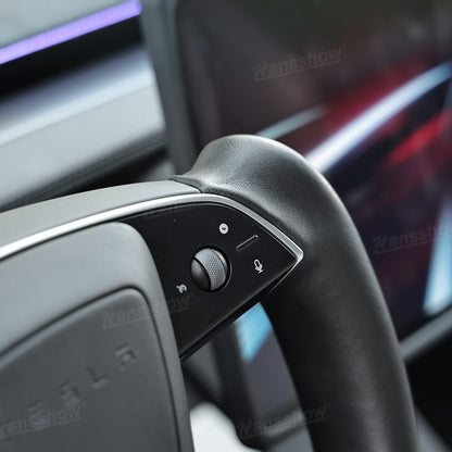 Model Y Yoke Steering Wheel Nappa leather texture