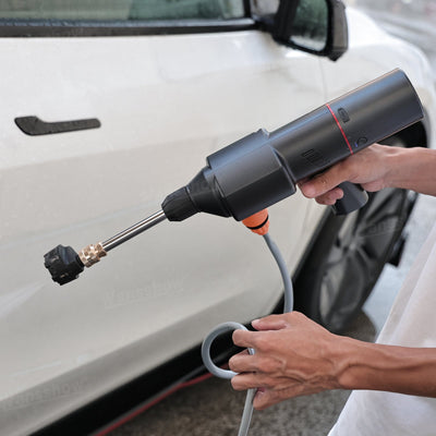 5-in-1 Tesla Jump Starter Kit with 100W Tire Inflator - versatility showcase