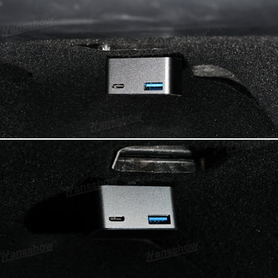 Model Y Juniper OBD Hub Adapter showing power output