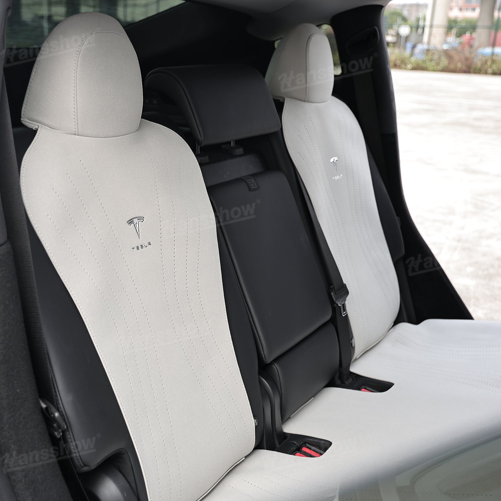 Alcantara Seat Cushion for Tesla Model Y & Model 3 back seats