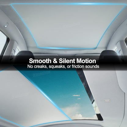 Model Y Juniper Power Sunshade with interior view of Tesla Model Y