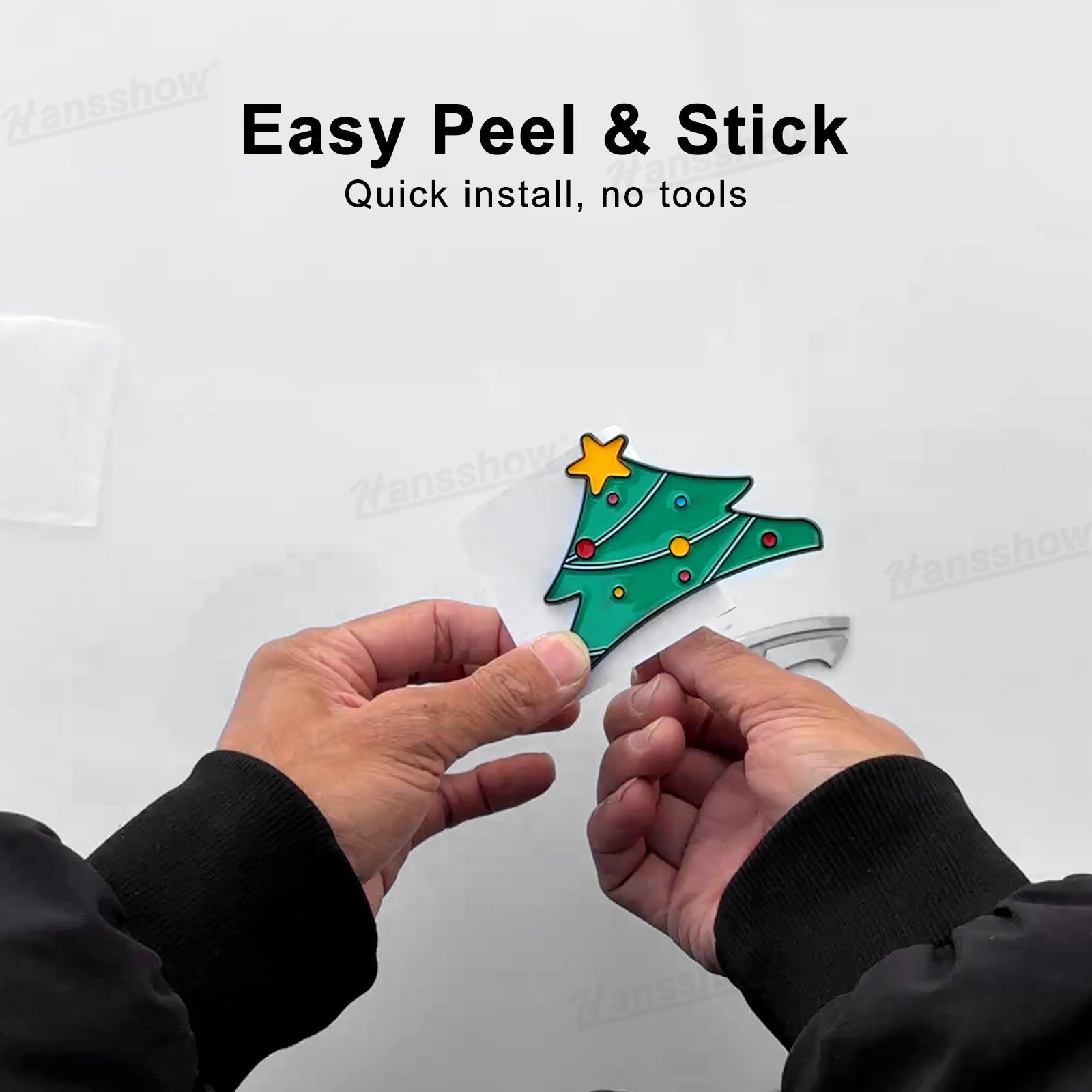 3D Christmas Decorations Waterproof Sticker Cartoon Emblem Decal for Tesla...