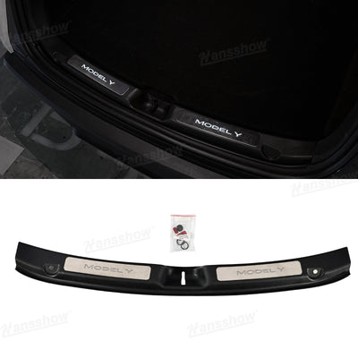 Model Y Juniper LED Rear Bumper Door Sill front view