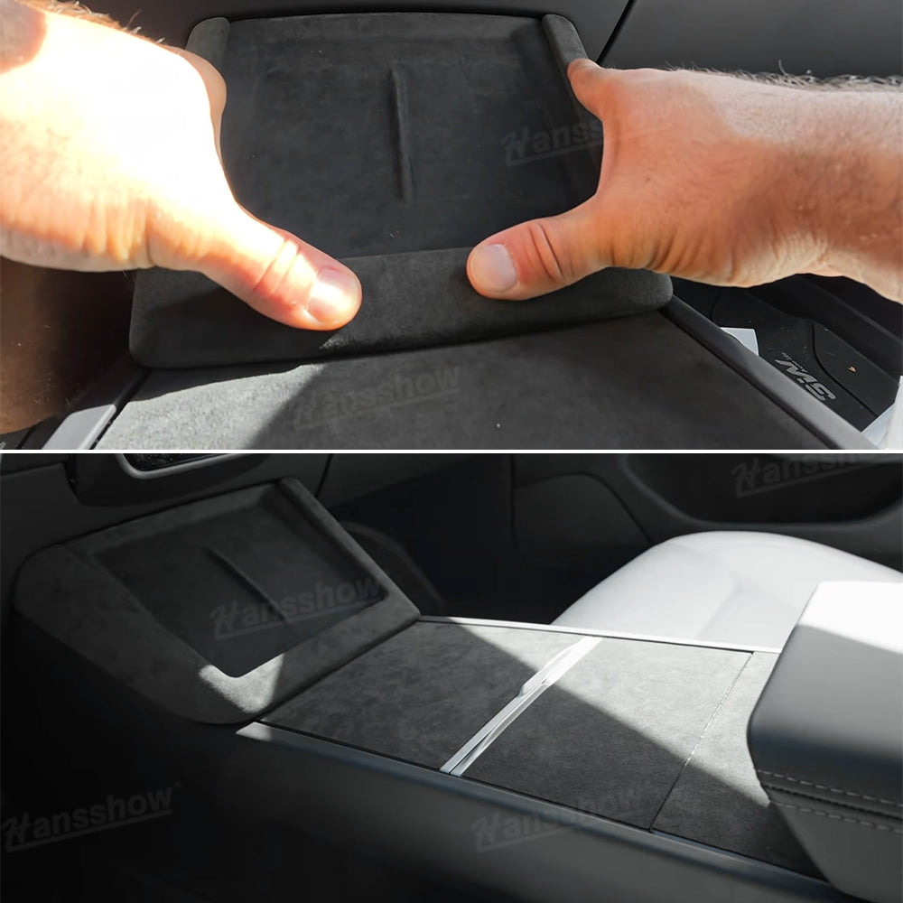 Model Y Juniper Interior Cover Trim Alcantara Upgrade Kit - full cabin view
