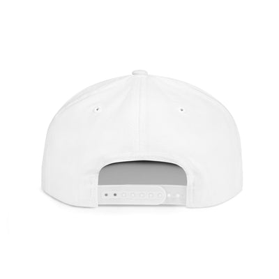 Stylish Flat Bill Snapback Hat back view highlighting embroidered details