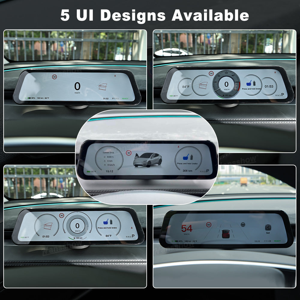 Tesla Model 3 Highland APEX Instrument Cluster - Night mode display