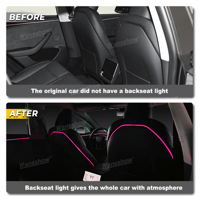 Model Y Juniper/3 Highland Ambient Lighting Kit installation view