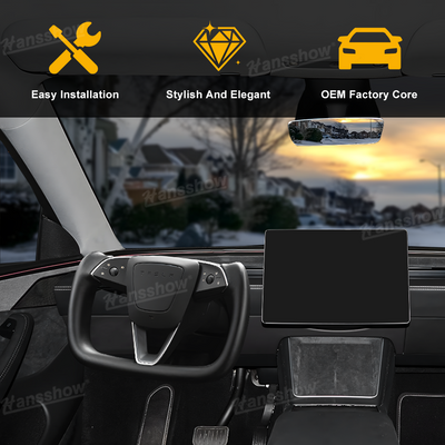 Model Y Juniper Yoke Steering Wheel Alcantara / Nappa Leather Driving Wheel - yoke design