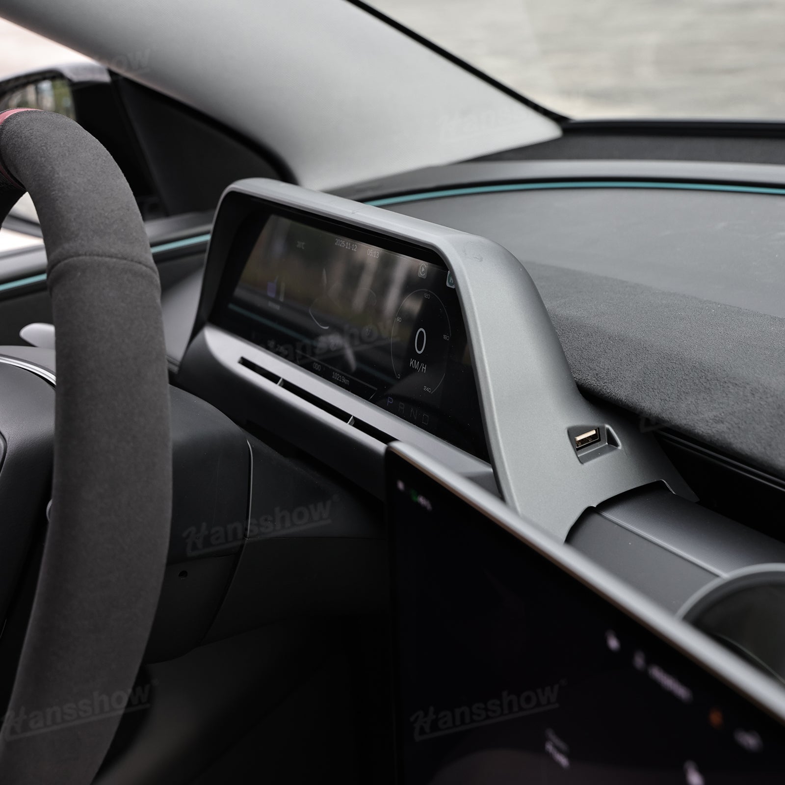 APEX 8.9-Inch CarPlay Screen highlighting seamless integration in Tesla Model Y