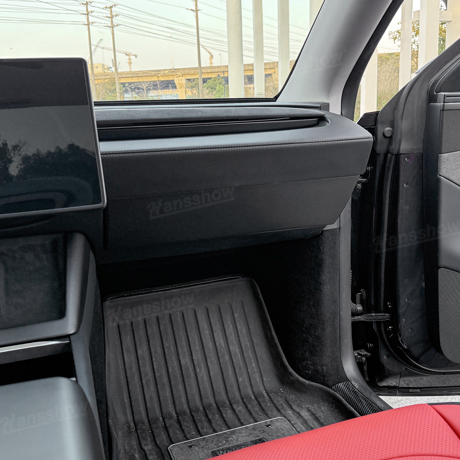 Model Y Juniper Real Carbon Fiber Cover Interior Set installation process
