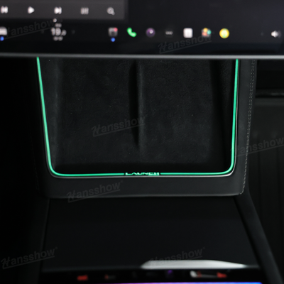Model Y Juniper Ambient Lighting illuminating charging area