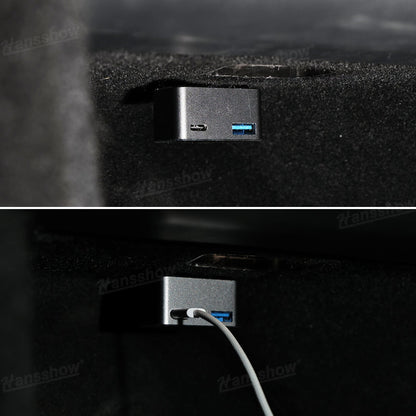 Model Y Juniper OBD Hub Adapter charging multiple devices