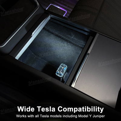 4-in-1 Charging Hub showcasing sleek design in Tesla Model Y
