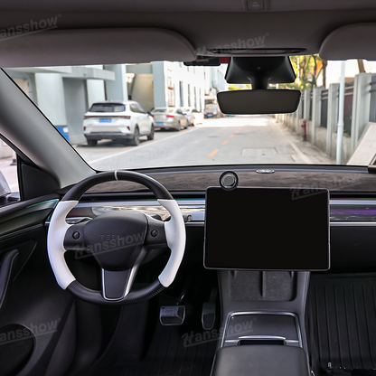 Real Carbon Fiber Steering Wheel for Tesla Model Y/3 - Detail Shot