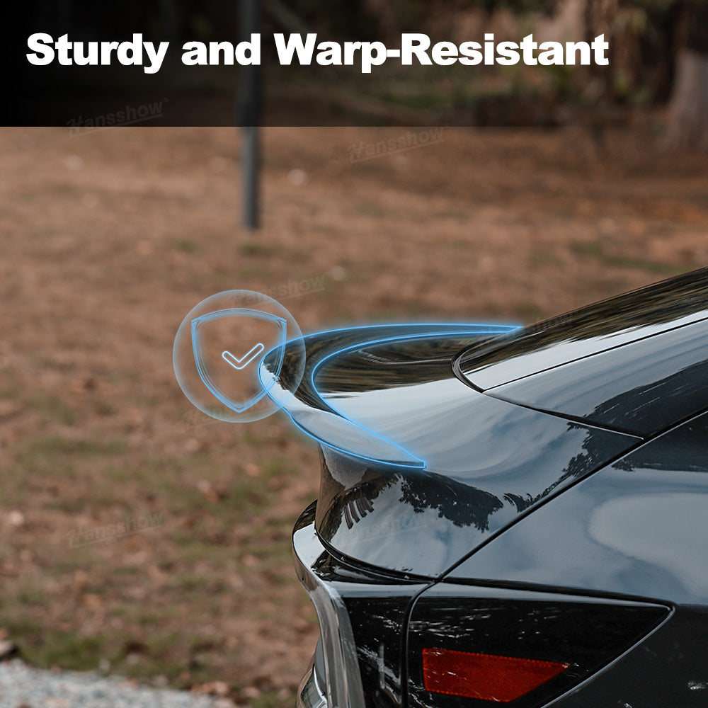 Model 3/Y Real Carbon Fiber Rear Trunk Lip Spoiler with installation tools